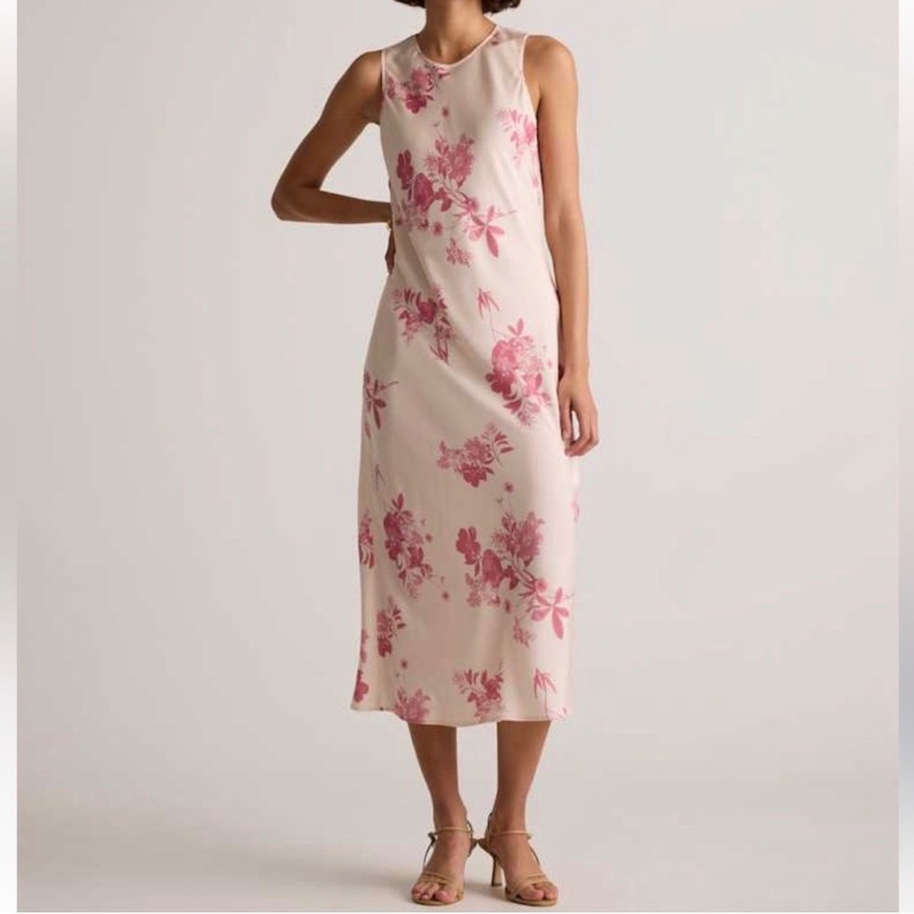 NWT Quince Washable Silk Y2K Floral Boho Cottagecore Maxi Dress Summer S - Picture 2 of 5